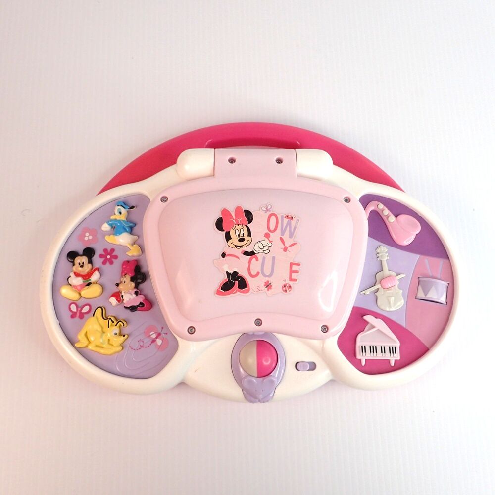 Disney Minnie Mouse Bow Cute Musical Laptop Toy Kiddieland
